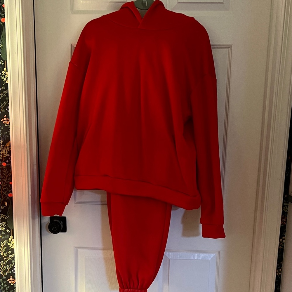 Red Hoodie and Jogger Set
